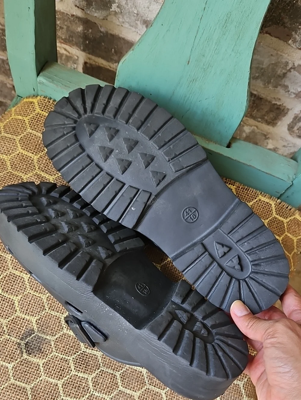 Free People Black Chunky Clog Mules